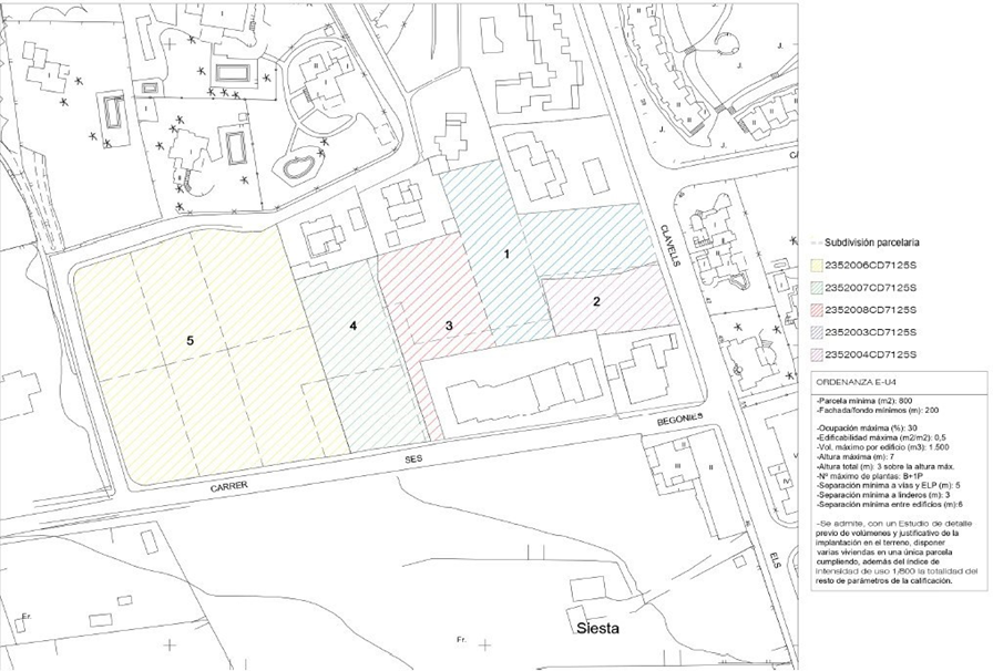 Imagen del artículo Aprobación definitiva del Estudio de Detalle para la adaptación y reajuste de alienaciones, parcelación y reordenación de los volúmenes en la parcela sita en la C/Geranios 16, C/Claveles, núm. 30-40 y C/Begonias núm. 10-12, Siesta, Santa Eulària des Riu